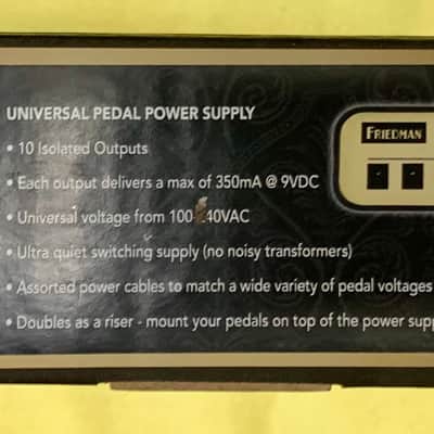 Friedman Power Grid 10 Power Supply 2010s - Black with Gold Faceplate image 3