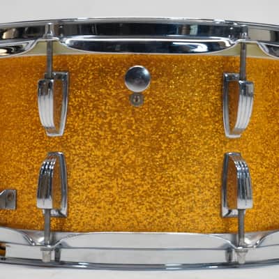 LUDWIG CLASSIC SCHOOL FESTIVAL 14"x 6.5" SNARE DRUM 1966 - Gold Mist image 12