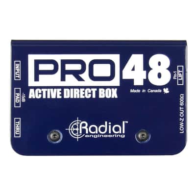 Radial Engineering Pro48 Active Direct Box Bundle w/Pig Hog Mic Cable and Liquid Audio Polishing Cloth image 2