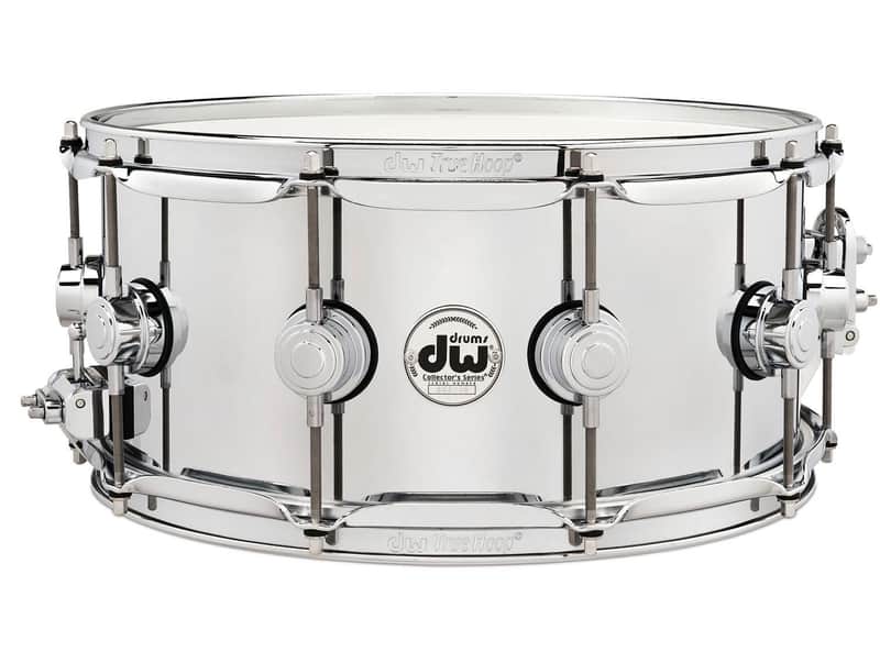 DW Collector's Series Polished Chrome over Steel Snare Drum - 6.5"x14" image 1