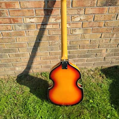 1960's Japan Made Prestige Violin Shaped Bass Guitar Great Player & Sound image 5