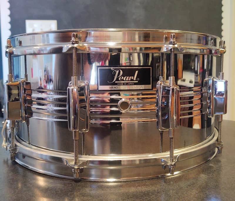 Pearl 6.5x14 Chrome Over Brass 1980 COB Snare image 1