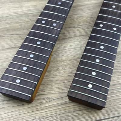 Tiger Roasted Maple Tele Style Guitar Neck, 22 Frets, Rosewood Fingerboard, Matte Finish image 8