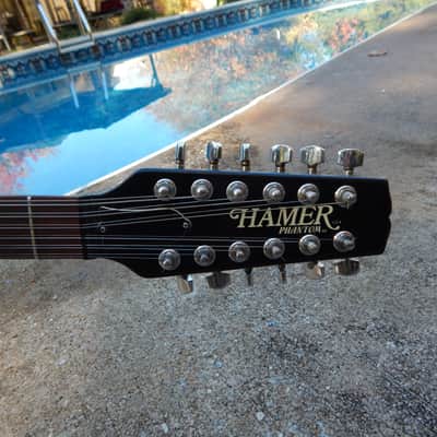 Hamer Phantom Xll 12 String 1984 Black OHSC image 11