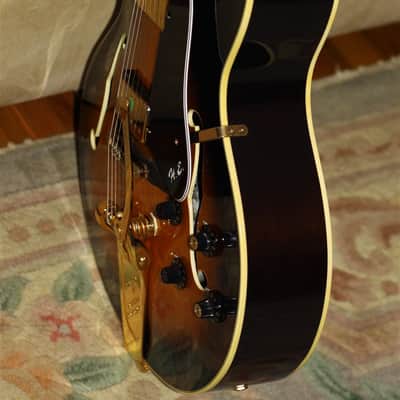 Matsumoku Japan-82'Aria Pro II PE-175 Herb Ellis OHSC Ebony FB,G-Style Truss,Fretside,Vintage Bigsby image 13