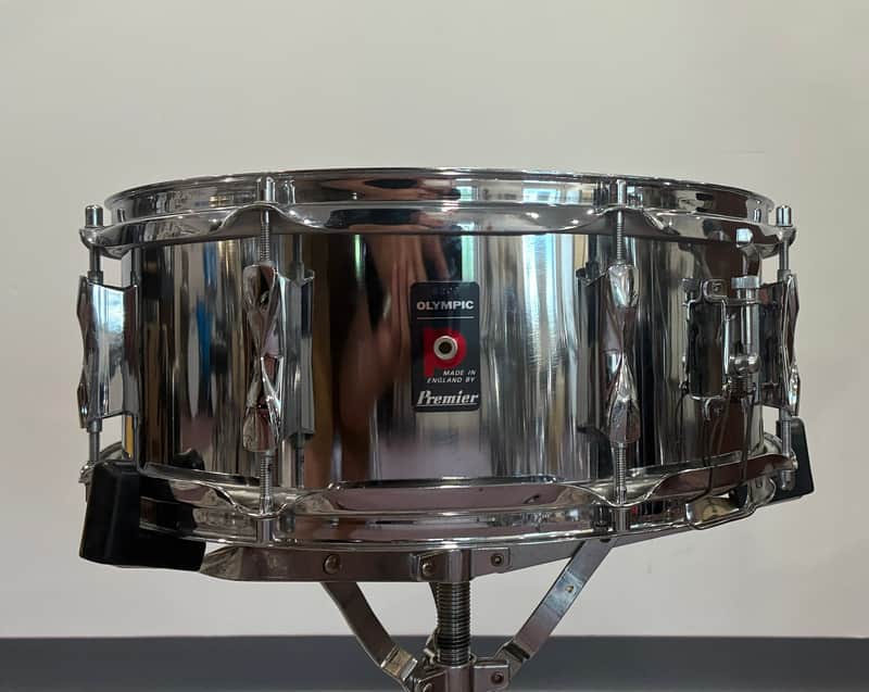 Premier Olympic Snare Drum 5x14 - Steel - Made in England image 1
