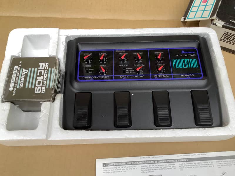 Ibanez PT3 Power Trio Chorus Delay Distortion Rare Multi Effects Processor Pedal Like new in the box image 1