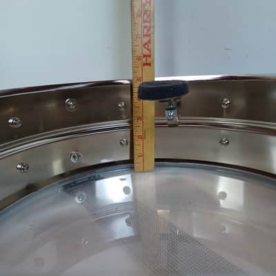 Ludwig Steel Rocker 8Lug Snare Drum 80s 5x14"Vintage Chrome Black/White #841176 image 12