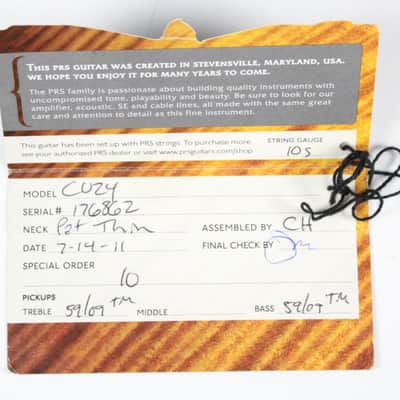 Paul Reed Smith PRS Custom 24 10-Top 2011 -Dark Cherry Sunburst image 20
