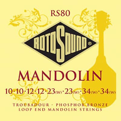 Rotosound RS80 Troubador mandolin strings 10-34 image 4