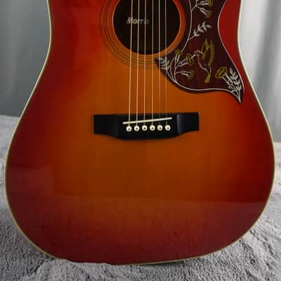 Morris MWH-03-RS MIJ Dreadnought Acoustic Guitar w/ Hard Case image 1