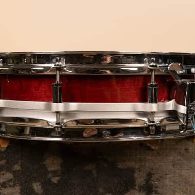1980s Pearl 3.5x15 Sequoia Red Maple Free Floating Snare Drum image 3