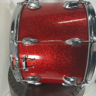 Vintage 14" Slingerland Marching Snare Drum in Red Sparkle image 8