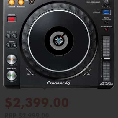 Pioneer XDJ 1000MK2 with Black hardshell flight case image 1
