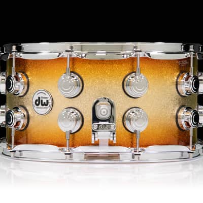 DW Collector's Series 7x14 SSC Maple Snare Drum Gold Glitz image 2