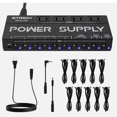 Guitar Pedal Power Supply – 10 Independent Outputs 9V/12V/18V for Effects Pedals image 1