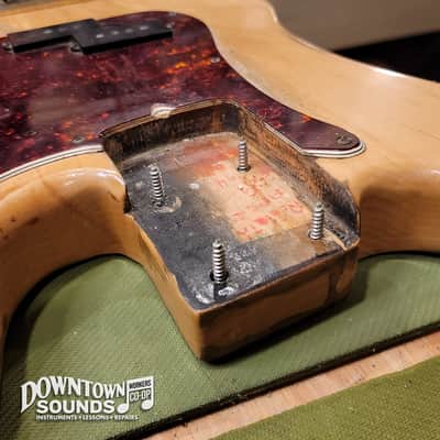 FEATURING THE CLAW 1969 Fender Precision Bass with G&G-Style Hard Case - Stripped Natural, 10.2lbs, Fender "The Claw" Solid Brass Bridge image 20