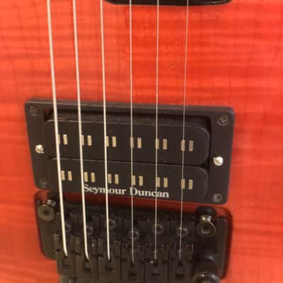 Hamer Californian Elite Flamed Maple 1992 - Salmon Blush Transparent image 14