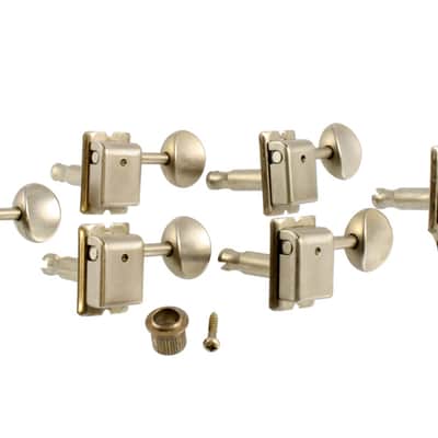 Gotoh SD91 6-In-Line Tuning Keys, Staggered Height Posts - AGED NICKEL