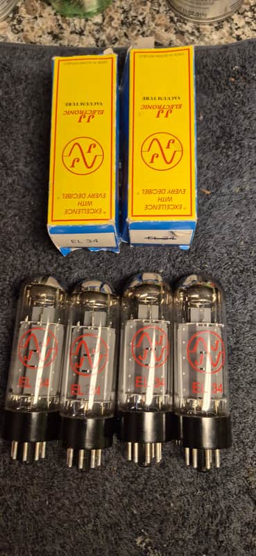 JJ Electronic EL34 Power Tubes Matched Quad image 1