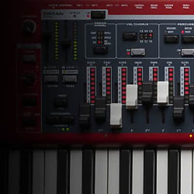 Nord Stage 4 73 with a fully weighted Triple Sensor keybed with Physical Drawbars and LED indicators image 3
