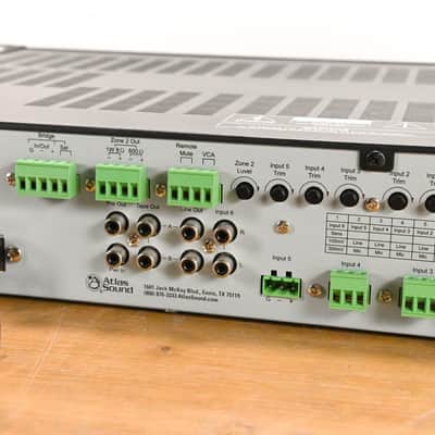 Atlas Sound AA120 6-Channel 120W Mixer Amplifier CG01Y07 image 8