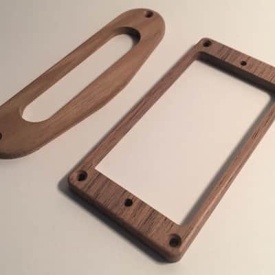 Guilford American Black Walnut Flat H/T Humbucker Tele Pickup Ring Set - USA image 2