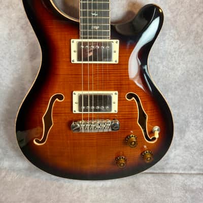 PRS SE Hollowbody II Piezo USA pickups 2020 - 2024 - Black Gold Burst image 1