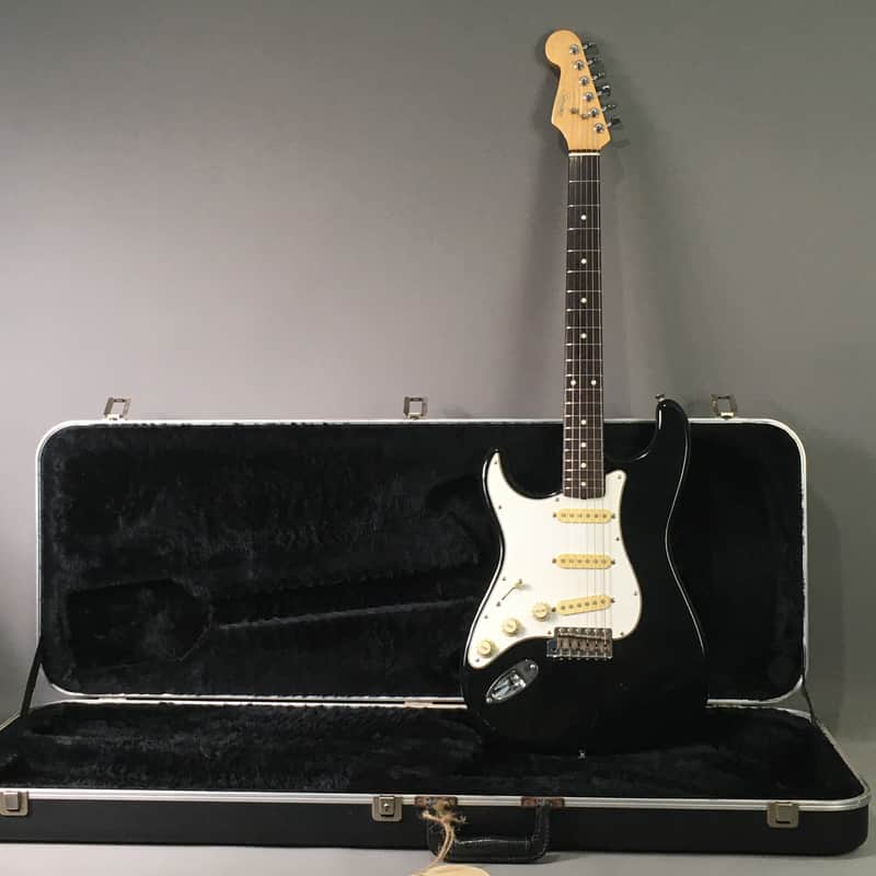 LEFTY! 1986 Vintage Fender Squier ‘62 Left Strat Guitar Fujigen E Serial Relic Mayer Black 1 Tribute 7.2 Lb HSC image 1