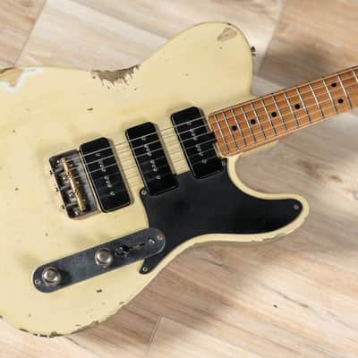 Newhall by LsL Tango 390 Chambered Swamp Ash T-Style w/ 3x P-90s – Vintage Cream image 9