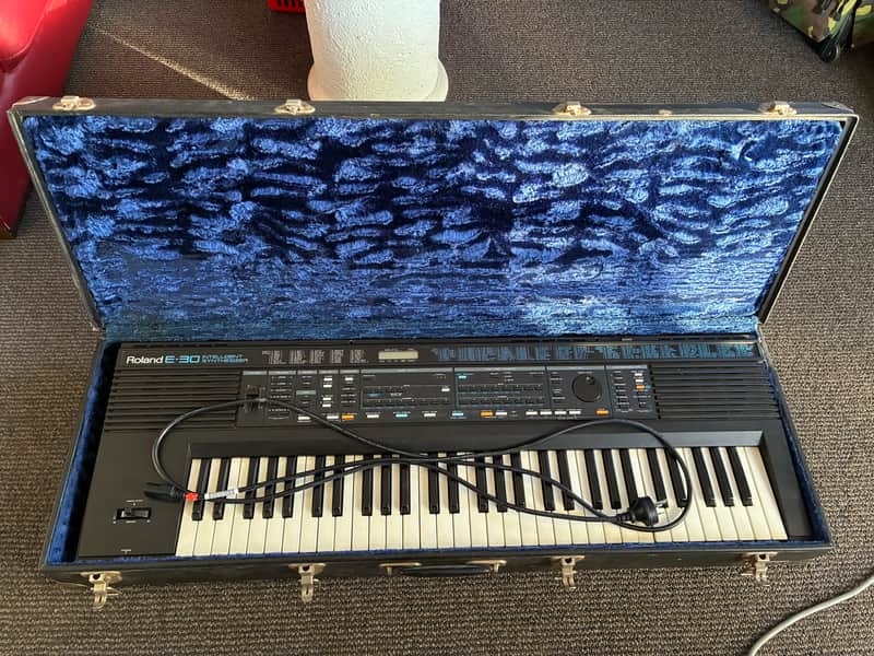 Roland E-30 61-Key Intelligent Synthesizer 1989 - Black image 1