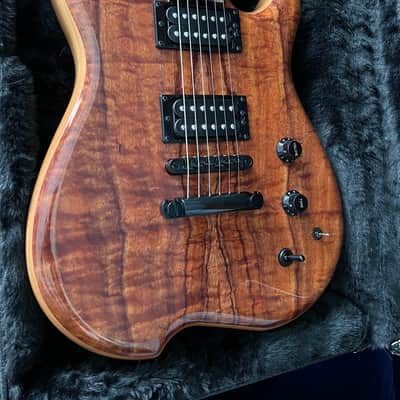 Kiesel Carvin HF2 Fatboy Allan Holdsworth Flamed Koa image 4