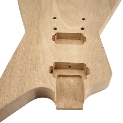 Unfinished Mahogany Electric Guitar Body – HH Routing image 4