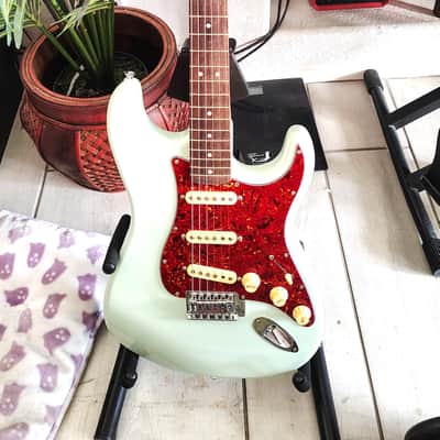 Fender Squire Stratocaster 2025-Surf Green-Red Tortoise image 1