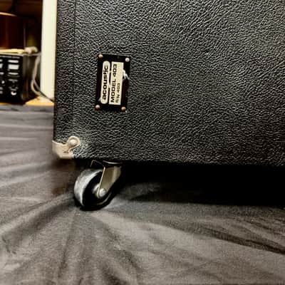1978 Vintage Acoustic Control Corp Model 330 Head & Model 403 4x12 Cabinet Stack - 1970s Blue-Face Solid State Powerhouse image 9