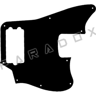 Custom Pickguard For 2021 - 2024 Made in China Squier Affinity Series Jaguar Bass H - Black/White/Black/White/Black .110" image 1