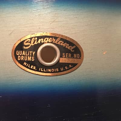 Slingerland Snare 1960's Blue silver duco image 2