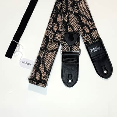 Snake Outdoor Cotton Canvas guitar strap w/ matching guitar pick holder handmade by MattS Design & Effect image 2