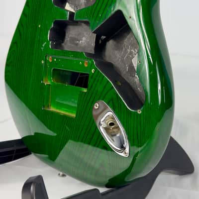 ESP Vintage Plus Strat Style Electric Guitar Body MIJ Japan 1990’s - Trans Green image 8