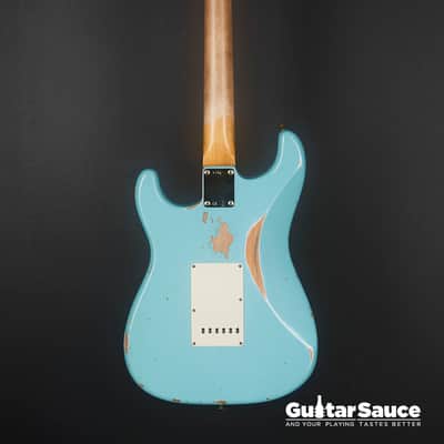 Fender Custom Shop Stratocaster Limited 64 L-Series Heavy Relic Aged Daphne Blue 2024 (Cod.1750NG) image 12