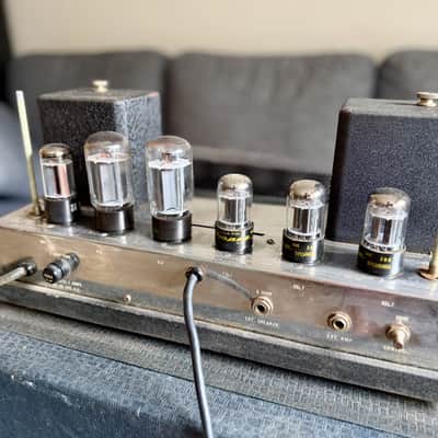 1961 Ampeg B-15N Portaflex Blue Check All Tube Bass Amp - ALL ORIGINAL, JUST SERVICED. image 12