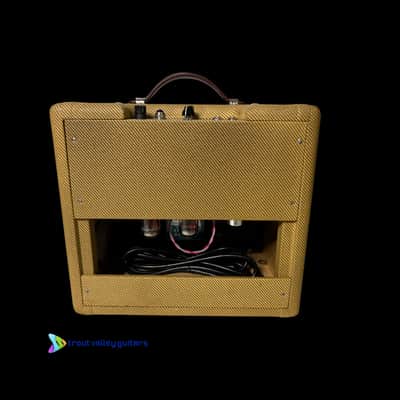 Victoria 518 5 Watts 6v6 5F1 Type Circuit-Custom Order Dark Nitro Lacquered Tweed-Oxblood Grill Cloth image 2