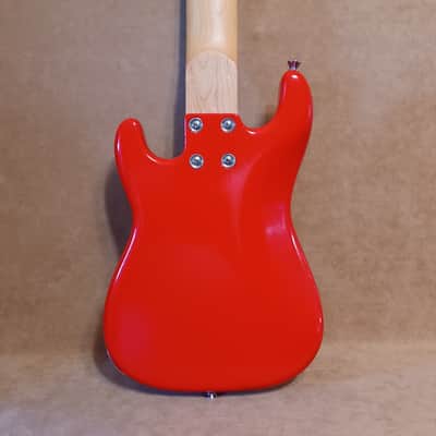 Full Scale Mini Strat Guitar With 2 Lipstick Pickups Slide Player Travel image 6