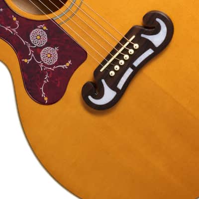 Epiphone J-200 Studio Left-Handed Acoustic-Electric Guitar - Natural image 5