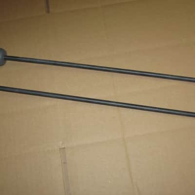 new old stock Gambal GPXH1 (UG13GPXH1) Glockenspiel, Bells, Xylophone Percussive Keyboard MALLETS, 1 & 1/4 inches Gray Very Hard Nylon Flat Ball Heads with Black Synthetic Shafts, with original packaging, from 1990s - early 2000s image 2
