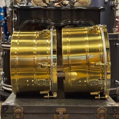 Walfredo Reyes Collection LP Brass Shell Timbale Set - Brass image 4