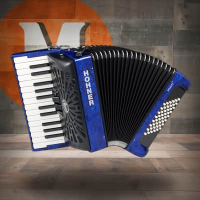 Hohner Bravo II 48 Accordion - Pearl Blue (BR48BLUE) image 1
