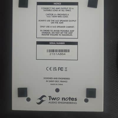 Two Notes Torpedo Captor X 16ohm Stereo Reactive Load Box / Attenuator 2020 - White image 4