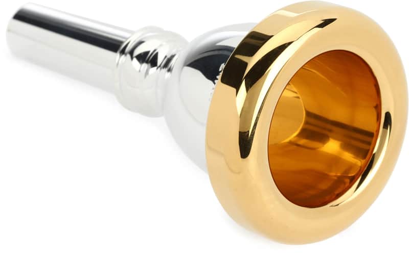 Bach 335 Classic Series Silver-plated Tuba Mouthpiece with Gold-plated Rim - 24AW image 1