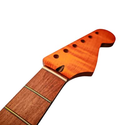 Strat Style neck Roasted flame maple with rosewood fretboard (Satin) image 4